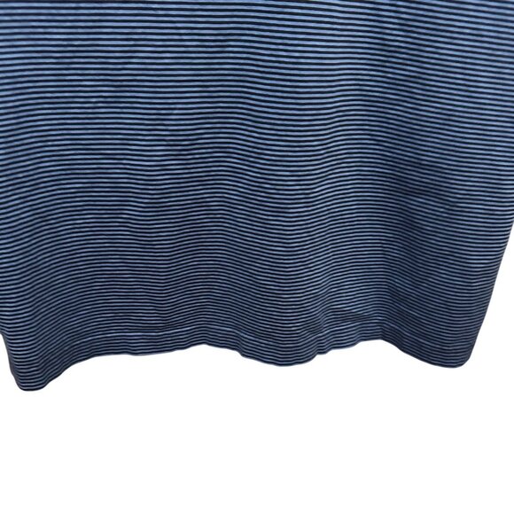 Marbas Men’s Large Polo Shirt Blue Striped Cotton Collared Casual Golf Italy - Picture 8 of 12